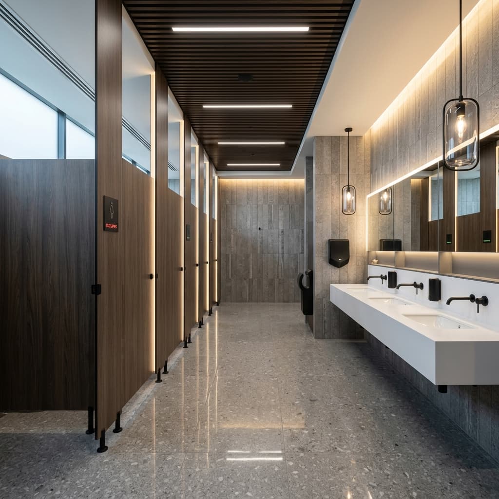 High-pressure laminate (HPL) Restroom cubicles